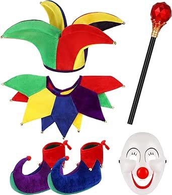 Jester Design, Mardi Gras Shoes, Joker Hat, Clown Collar, Clown Outfit, Joker Mask, Joker Clown, Jester Costume, Clown Hat