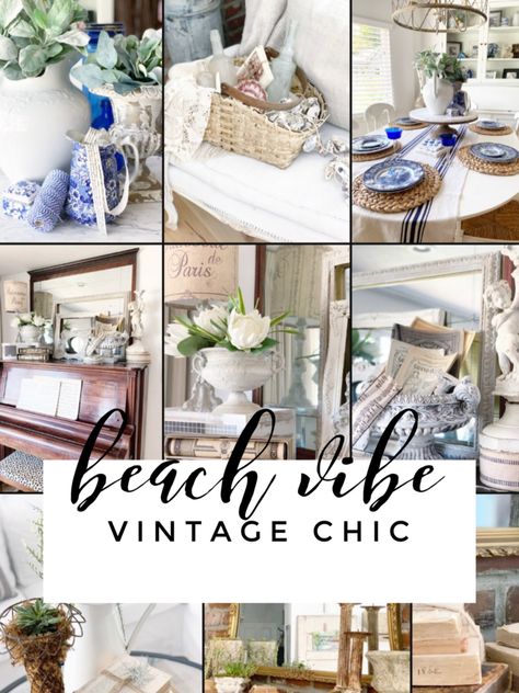 Beachy Shabby Chic Decor, Coastal Shabby Chic Beach Styles, Beach Shabby Chic, Beachy Bedroom Inspirations, Beach Shabby Chic Coastal Style, Vintage Beach Cottage Decor, Beachy Furniture Coastal Style, Shabby Chic Coastal Decor, Antique Coastal Decor