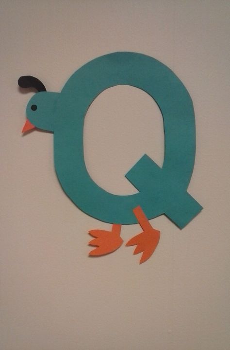 Preschool letter Q  //  Q is for Quail Letter Q Quail Craft, Q Crafts For Preschool, Letter Q Crafts, Zoo Phonics, Preschool Letter Crafts, Alphabet Crafts Preschool, Abc Crafts, Alphabet Letter Crafts, Preschool Projects