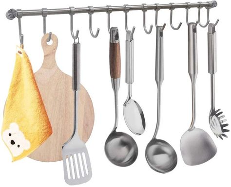 Kitchen Towel Rack, Kitchen Rails, Utensil Rack, Wall Hanging Storage, Pot Rack Hanging, Hanger Organizer, Bath Ball, Kitchen Utensil Holder, Pot Hanger