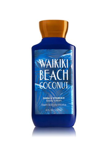 Signature Collection Waikiki Beach Coconut Body Lotion - Bath And Body Works Blue Bath And Body Works, Dark Blue Things, Coconut Body Lotion, Waikiki Beach Coconut, Coconut Lotion, Beach Coconut, Bath N Body Works, Bath And Body Work, Blue Things