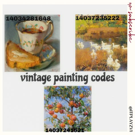 roblox 
bloxburg 
oil painting 
painting 
decal Aesthetic Painting Decals Bloxburg, Vintage Painting Bloxburg Code, Claude Monet Bloxburg Code, Oil Painting Decals Bloxburg, Painting Roblox Codes, Bloxburg Oil Painting Codes, Paint Decals Bloxburg, Roblox Decal Codes Vintage, Paintings Codes Bloxburg