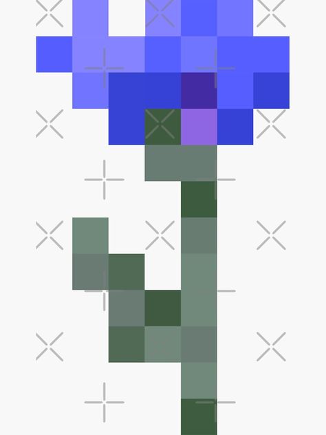 "Minecraft Cornflower" Sticker for Sale by Hannah Glazebrook Cornflower Minecraft, Minecraft Cornflower, Minecraft Stickers, Sticker Art, Pixel Art, Game Art, Science Poster, Stranger Things Fanart, Sticker Design