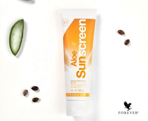 Aloe Sunscreen lets you soak in the sun without harmful rays wreaking havoc on your skin. This water-resistant formula offers SPF 30 broad spectrum protection against UVA and UVB rays while locking in moisture with soothing inner leaf aloe. #sunscreen #protectsskin Aloe Sunscreen, Natural Body Care, Forever Living, Forever Living Products, Broad Spectrum Sunscreen, Natural Body, Your Skin, Sunscreen, Body Care