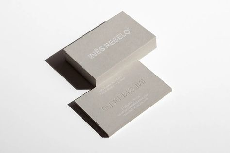 Ines Rebelo Facialist Business Card - World's No.1 Business Card Directory Business Card Gallery, Embossed Business Cards, Restaurant Business Cards, Unique Business Cards Design, Skin Care Business, Business Card Minimalist, Typographic Logo, Minimalist Business Cards, Elegant Business Cards