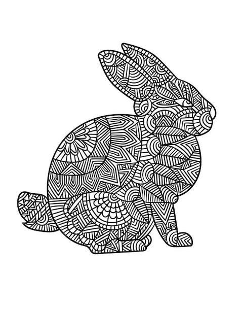 Rabbit Mandala, Rabbit Coloring Pages, Rabbit Coloring, Egg Coloring Page, Easter Egg Coloring Pages, Flower Pattern Drawing, Rabbit Colors, Bird Logo Design, Bunny Coloring Pages