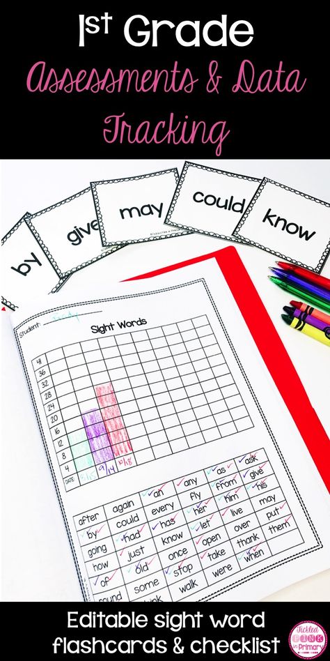 1st Grade Assessment, Grade Goals, Homeschool 1st Grade, Data Folders, First Grade Curriculum, Assessment Checklist, Data Binders, Data Notebooks, Data Folder