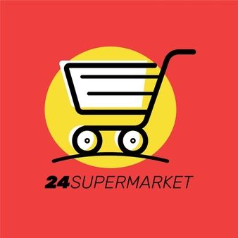 Super Market Logo, Shopping Cart Logo, Supermarket Logo, Cart Logo, Market Logo, Education Logo Design, Sale Logo, Super Market, Free Vector Illustration