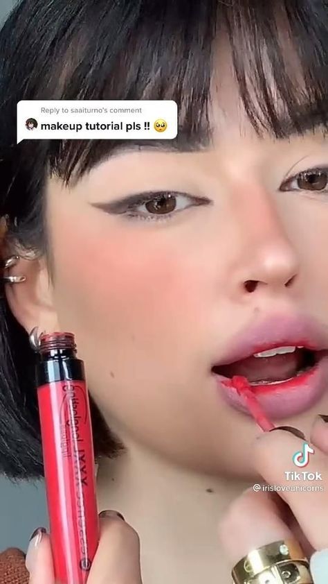 Tiktok Makeup Tutorial, Tiktok Makeup, Nose Makeup, Korean Eye Makeup, Makeup Tutorial Eyeliner, Swag Makeup, Pinterest Makeup, Eye Makeup Designs, Makijaż Smokey Eye