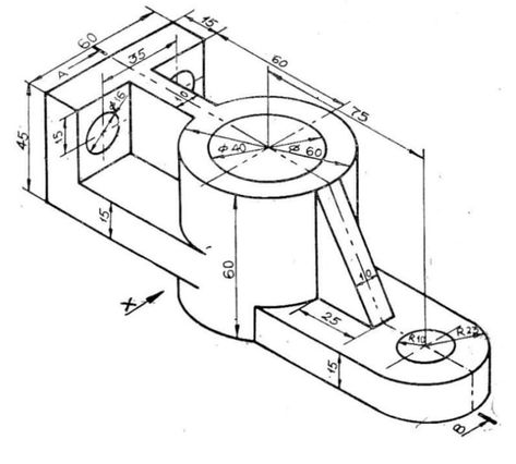 Isometric Drawing Exercises, Autocad Isometric Drawing, Orthographic Drawing, Solidworks Tutorial, Interesting Drawings, Mechanical Engineering Design, Isometric Drawing, Modern Drawing, Paper Engineering