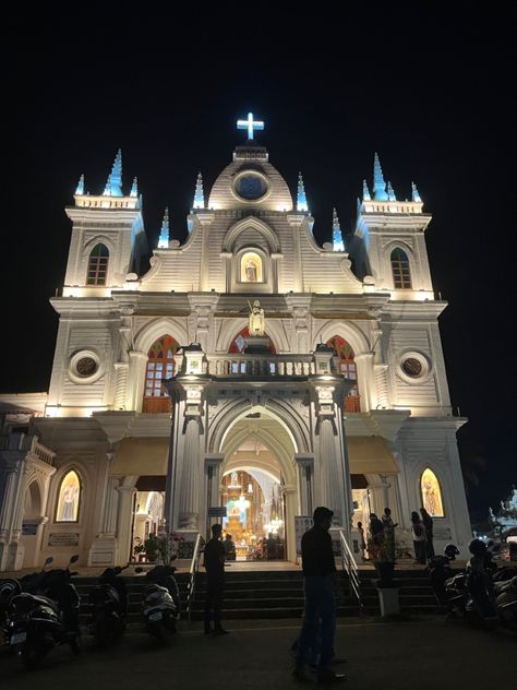 Famous church of North Goa Goa Snaps Night, Goa Snaps, Goa Church, Goa Beach, Goa Travel, North Goa, Fake Pics, Church Images, Neymar Football