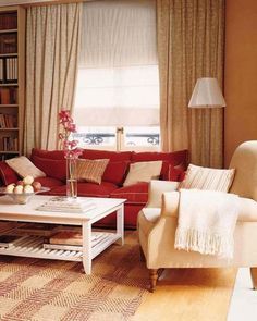 Living Room , Chic Bohemian Living Room : Bohemian Living ... Red Sectional Living Room, Red Sofa Decorating, Red Accents Living Room, Red Couches, Red Sofa Living, Red Furniture Living Room, Red Sofa Living Room, Red Couch Living Room, Couch White