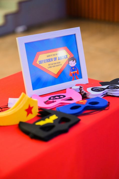 Twin Superhero Birthday Party, Super Hero First Birthday Party Ideas, Marvel Birthday Party Activities, Superhero First Birthday Party, Lego Superhero Birthday Party, Marvel Vs Dc Birthday Party Ideas, Dc Birthday Party Ideas, Super Hero 4th Birthday Party Ideas, Two The Rescue Birthday Superhero