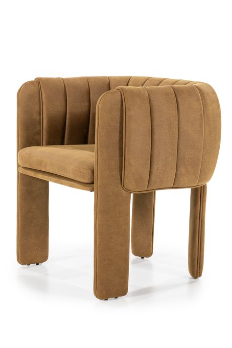 Introducing the luxurious Channeled Modern Accent Chair, part of the exclusive Eleonora Liselore collection. The elegant design boasts deep channels and a sleek modern style. Relax in ultimate comfort and elevate any space with this sophisticated piece. W27 x D24 x H29 in W68 x D62 x H73 cm Seat Dimension: D47 x H49 cm | D19 x H19 in Armrest Dimension: H73 cm | H29 in Upholstery | Polyester Frame | Metal Comes in 2 colors Dutch Furniture, Interior Design Concepts, Modern Accent Chair, Modern Accents, Furniture Chair, Cognac, Elk, Concept Design, Elegant Design