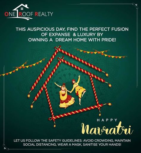 Navratri Campaign Ideas, Real Estate Navratri Post, Navratri Creative Ads For Real Estate, Navratri 9 Colours, Navratri Creative Ads, Navratri Greetings, Creative Marketing Campaign, Mortgage Quotes, Navratri Wishes