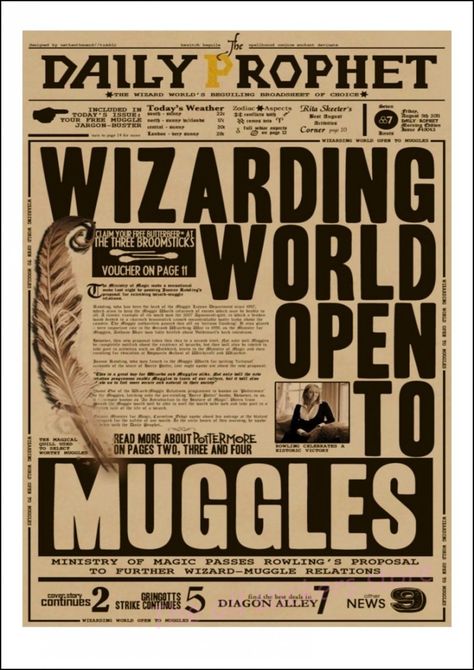 Harry Potter Newspaper, Classe Harry Potter, Imprimibles Harry Potter, Daily Prophet, Harry Potter Bday, Harry Potter Classroom, Harry Potter Printables, Harry Potter Poster, Buku Harry Potter