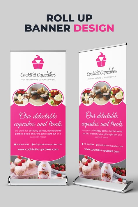 This was a Roll Up Banner for Cupcake Bakery 😊😊😊 The measurement was 33x80in with bleed are. The color mode was CMYK with 300DPI Print Ready FIles. Visit my link to Get a Design for Your Firm. 😍😍😍 #rollupbanner #bannerads #design #usa #bakery #cupcake Bakery Roll Up Banner, Cake Banner Design, Bakery Banner Design, Shop Banner Design Ideas, Dessert Banner, Bakery Banner, Sample Flyers, Pull Up Banner Design, Rollup Design