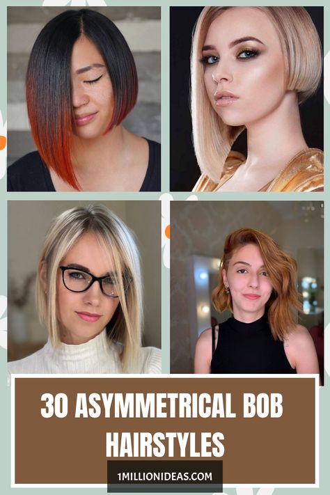 30 ASYMMETRICAL BOB HAIRSTYLES Long Asymmetrical Hairstyles, Asymmetrical Bob Hairstyles, Brassy Hair, Asymmetrical Bob Haircuts, Asymmetrical Hairstyles, Asymmetrical Bob, Awesome Hair, Bob With Bangs, Looking For Something