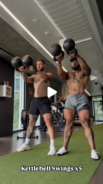 Matt Tralli on Instagram: "KETTLEBELL COMPLEX 💪🏻🔥

Got to link up with this legend @everygotdamndre for a solid Kettlebell  Complex.  You usually see us workout alone but there is nothing better than training with someone that will push you to do more.  This guy is also the Kettlebell King so we had to get one in. 

5 Rounds 
5 Reps of each 
60 seconds of rest

Kettlebell Thruster x5

Mixed Rack Lunge x5 (each side)

Kettlebell Swings x5

Front Rack Sit Up x5

24kg/53lbs Kettlebell

#kettlebell #kettlebellcomplex #kettlebellexercises #kettlebellworkout" Kettlebell Kings, Kettlebell Swings, Kettlebell Workout, Link Up, Sit Up, 60 Seconds, Kettlebell, This Guy, Do More