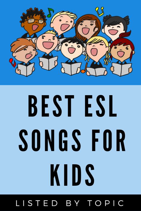 Songs For Elementary Classroom, Songs For Learning English, Songs For Elementary Students, Esl Songs Worksheets, Preschool Esl Activities, Esl For Preschoolers, Esl Kindergarten Activities, Esl Preschool Activities, Esl Activities For Kids