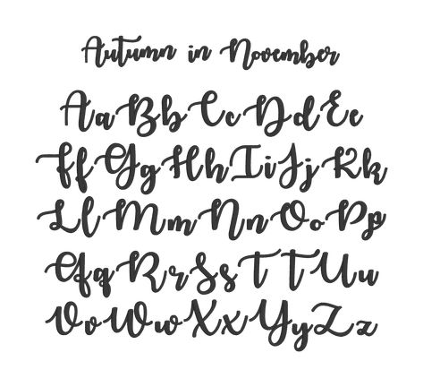 Acads Notes, Autumn Fonts Alphabet, November Font, Notes Ideas, Calligraphy For Beginners, Font Alphabet, Lettering Art, Hand Lettering Art, Hand Lettering Fonts