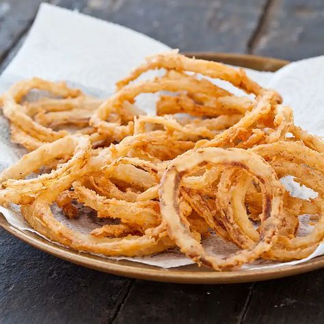 Shoestring Onion Rings, Gluten Free French Fried Onions, Onion Strings, Crunch Recipe, French Fried Onions, America's Test Kitchen Recipes, Crispy Onions, America's Test Kitchen, Oven Baked Chicken