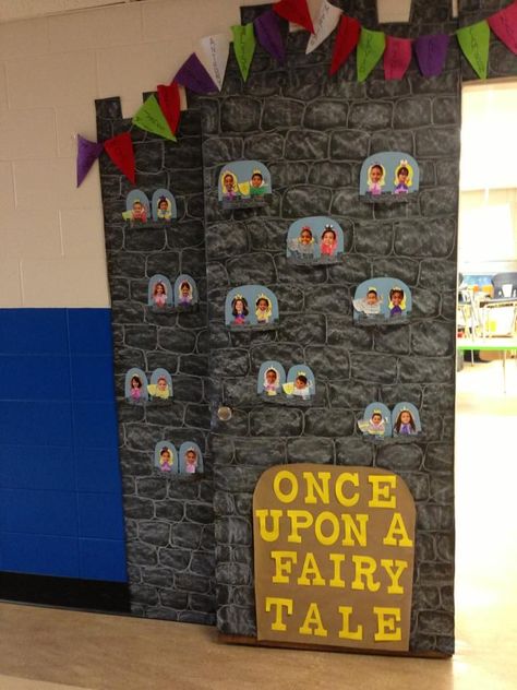 fairy tale door decorating ideas - Google Search Once Upon A Time Door Decoration, Fairy Tale Classroom Door, Fairy Tale Ball School, Fairy Tales Bulletin Board Ideas, Fairy Tale Theme Classroom, Fairy Tale Bulletin Board Ideas, Fairytale Bulletin Board Ideas, Book Door Decorations, Fairy Tale Ideas