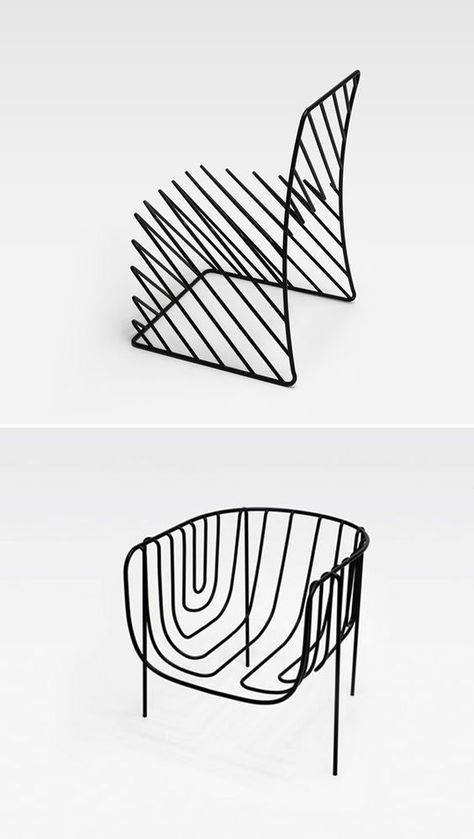 Design Japonais, Chaise Design, Steel Furniture, Metal Furniture, Objects Design, Interior Furniture, Unique Furniture, 인테리어 디자인, Furniture Chair