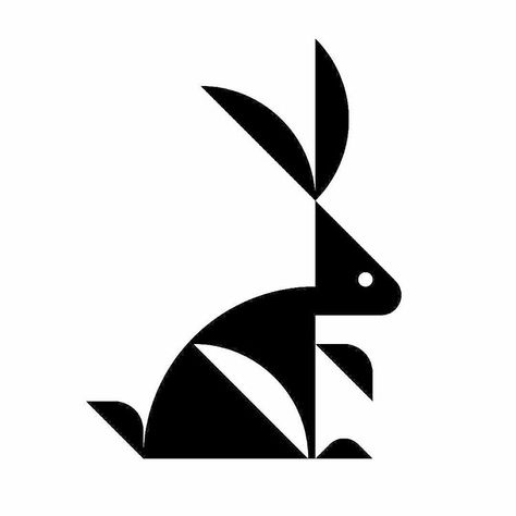 Geometric rabbit symbol composed of just five distinct shapes. Created by Edward N. @wallvscrayon. For the chance to be featured, post your… Rabbit Geometric, Rabbit Symbol, Geometric Art Animal, Branding Inspo, Geometric Art, Personal Branding, Fort, Mural, Created By