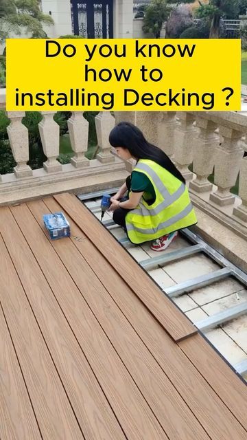 BESTOO Official on Instagram: "build your backyard floor with Wood Plastic composite Decking more information: Follow me @eco.wpc.products22 Follow me @eco.wpc.products22 Follow me @eco.wpc.products22 Email:tony@bestoocn.cn WhatsApp:+8613630101223 visit:www.bestoocn.com #Deck#decking#wpcdecking #wpcdeck #wpcflooring #wpcfloor #BESTOO #wpc manufacturer#gardendecking #outdoordecking #outdoorflooring #3ddecking #3dfloor #Co-extrusiondecking #compositedecking" Backyard Floor, Composite Decking Ideas, Vinyl Deck, Pvc Decking, Wpc Decking, Deck Installation, Instagram 2023, Wood Plastic Composite, Deck Boards