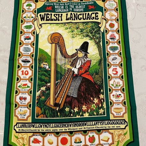 Message Me With Your Choice(S). I Have Two Of Each. * Note Pick Choice By Size# Below. Also Message Me To Confirm You Get The Choice You Want. 1. Vintage Welsh Language Woman / Harp. 2. Traditional Welsh Recipes Beige Frame 3. Traditional Welsh Recipes - Green Frame 4. Welsh Castles 5. Welsh Pilgrim Playing Harp - Green Frame Irish Redhead, Welsh Castles, Welsh Words, Welsh Countryside, Welsh Language, Welsh Gifts, Celtic Heritage, Language Works, Celtic Culture