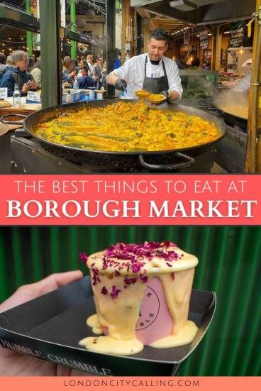 The best food at Borough Market pin Borough Market London, London Bucket List, London Market, England Trip, London Vacation, Travel Guide London, London Baby, Borough Market, Best Street Food