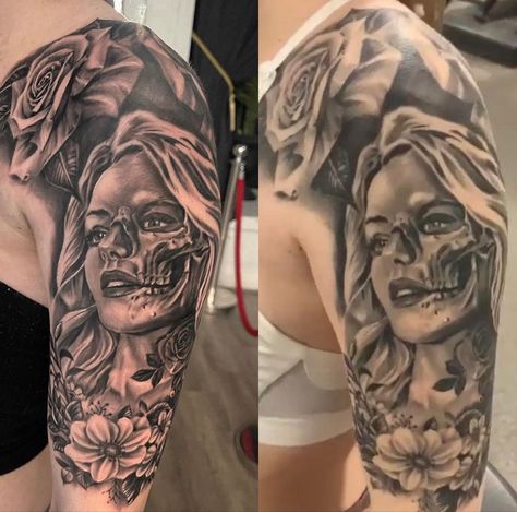 Gray Tattoo Sleeve, Black And Gray Tattoo, Zombie Tattoo, Healed Tattoo, Zombie Tattoos, Gray Tattoo, The Best Tattoos, Inspiration Tattoo, Fresh Tattoo