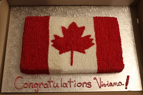 Canada Flag Cake Canada Flag Cake, Canadian Flag Cake, Canada Cake, Flag Cake, Canadian Flag, Instagram Blog, Canada Flag, Flag, Baking