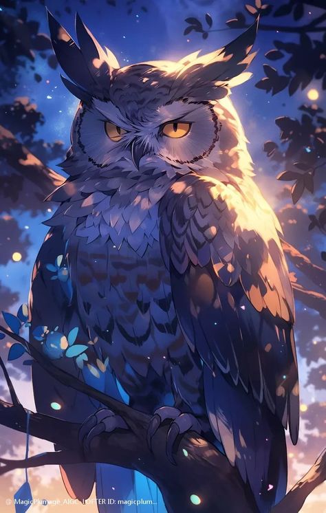 Owl Wallpaper, Animated Animals, Owl Pet, Cute Fantasy Creatures, Cute Animal Drawings Kawaii, Cute Animals Images, Anime Animals, Illustration Artwork, Cute Animal Drawings