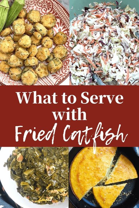 Fish Fry Sides, Southern Coleslaw, Oven Baked French Fries, Southern Fried Catfish, Deep Fried Fish, Southern Potato Salad, Crispy Recipes, Easy Potato Salad, Fried Catfish