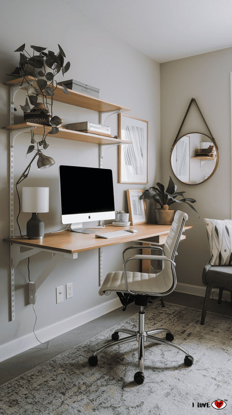 22 Stylish Home Office Ideas for Women to Elevate Your Workspace - I Luve It Creative Home Office Ideas, Office Decor Women, Creative Home Office, Girl Office, Office Ideas For Women, Home Office Ideas For Women, Stylish Home Office, Office Vibes, Purple Palette