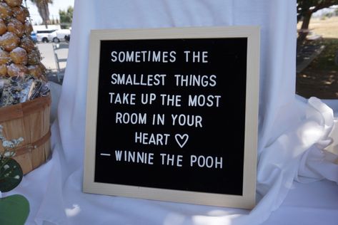 Winnie The Pooh Letter Board Quotes, Winnie The Pooh Letter Board, Baby Shower Letter Board Ideas, Baby Shower Letter Board, Disney Baby Announcement, Baby Shower Messages, Baby Shower Quotes, Shower Quotes, Letterboard Quotes