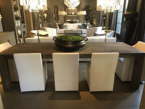 Restoration Hardware Living Room Inspiration, Restoration Hardware Dining Room Ideas, Rh Dining Room Ideas, Rh Dining Table, Dining Room Restoration Hardware, Rh Dining Room, Restoration Hardware Kitchen, Rh Dining, Restoration Hardware Dining Table