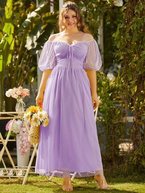 Plus Size Bridesmaid Dresses Lilac, Light Purple Dress With Sleeves, Plus Size Lavender Dress, Bridgerton Dresses Plus Size, Purple Flowy Dress, Purple Formal Dress, Dresses Cottagecore, Light Purple Dress, Plus Size Wedding Guest Dresses