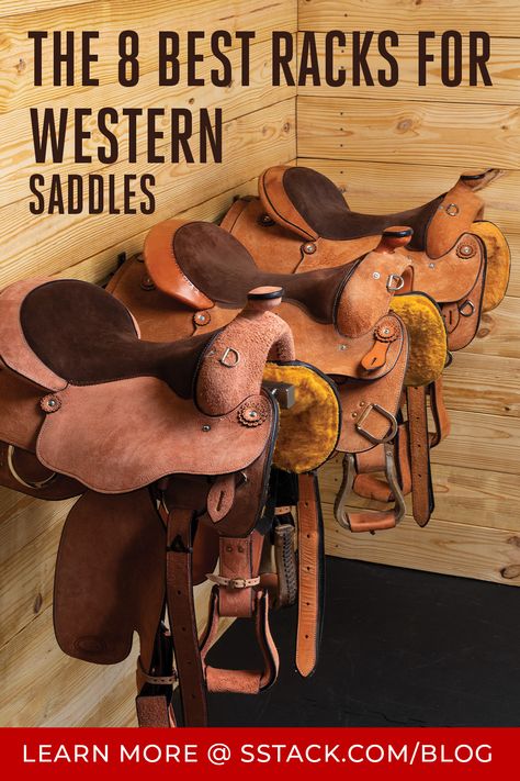 Western saddles, known for their significant weight and unique shape, require sturdy and well-designed racks to accommodate their size and maintain their form. Saddle Rack Ideas Diy, Western Saddle Pad Storage, Western Saddle Rack, Saddle Rack Ideas, Horse Blanket Rack, Saddle Storage, Saddle Racks, Blanket Rack, Western Horse Saddles