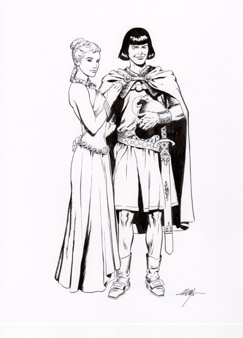 Wyman, MC -- Prince Valiant and Aleta Comic Art Prince Valiant, Valiant Comics, Dark Knight Returns, Jim Lee, Splash Page, Art Comic, Gallery Owner, Art Gallery Room, Gallery Room