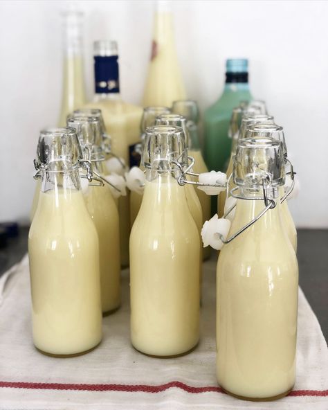 Crema di Limoncello Recipe — The Little Italian School Creamy Limoncello Recipe, Italian Limoncello Recipe, Limoncello Recipe, Homemade Limoncello, Homemade Alcohol, Homemade Liquor, Liquor Recipes, Liqueurs Recipes, Pretty Drinks