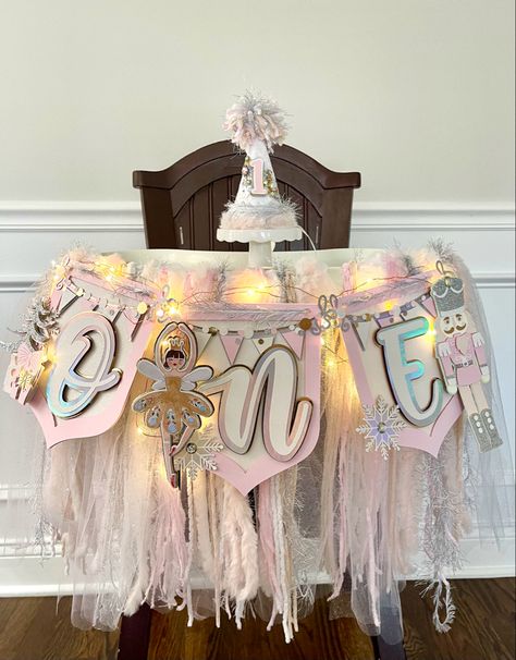 With Love, Clara #firstbirthdaygirl #firstbirthdayparty #firstbirthdayideas #nutcracker #banner #birthdaygirl Nutcracker 1st Birthday Party Girl, Nutcracker 1st Birthday, 1st Birthday Highchair Banner, Nutcracker Birthday, First Birthday Hat, Girl Birthday Ideas, First Birthday Banner, First Birthday Theme, Birthday Highchair