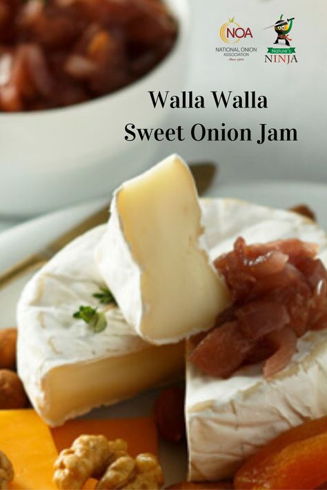 This Walla Walla Sweet Onion Jam is the perfect partner for your cheeseboard! Walla Walla Onion Recipes, Sweet Onion Jam, Onion Jam Recipe, Onion Appetizers, Onion Dip Recipe, Bites Recipes, Onion Jam, Onion Sauce, Onion Relish