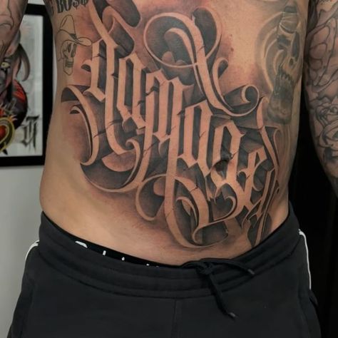 MYSTIK (@mystiktattoos) • Instagram photos and videos Big Lettering Tattoo, Mirror Ambigram Tattoos, Graff Lettering, Self Made Tattoo Lettering, Stomach Tats, Ambigram Tattoo Generator, Ambigram Generator, Lettering Tattoo Design, 3d Calligraphy