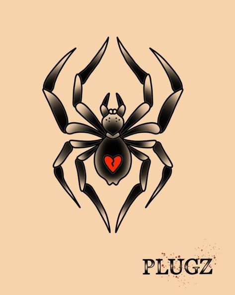 Flash Tattoo Spider, Traditional Black Flash Tattoo, Reaper Flash Tattoo, Spider Armpit Tattoo, American Trad Spider Tattoo, American Traditional Spiderman Tattoo, Spider Flash Art, Small Shaded Tattoos Simple, Traditional Tattoo Shading