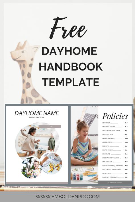 Take your dayhome handbook to the next level with these gorgeous Canva templates. Parent Handbook Template, Free Canva Templates, Parent Handbook, Copy And Paste, Child Care, All About Me!, Canva Templates, Educational Activities, After School