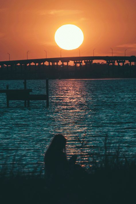 Reading at Sunset GIF Sunset Gif, Gif Background, Animiertes Gif, Scenery Pictures, Moon Photography, Animated Love Images, Autumn Scenery, Beautiful Moon, Beautiful Gif