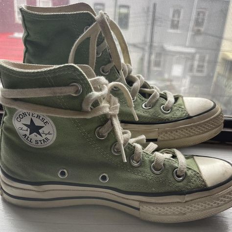 Chuck Taylors, Light Green, High Tops, Converse, Sneakers, Green